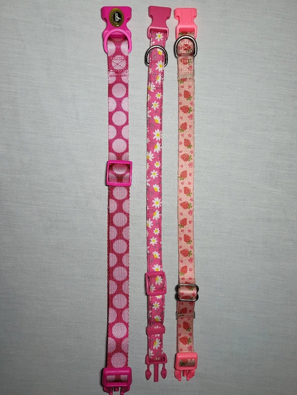 Assorted, Adjustable Pink Dog Collars